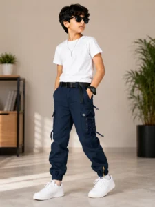 KidsCargo Boys Multi-Pocket Lace-Up Trousers