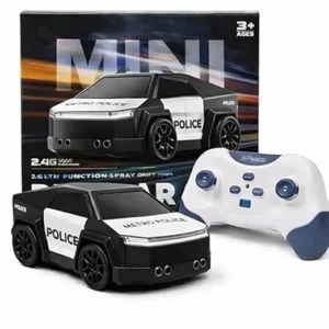 Mini Police Drift Car for Kids with Spray Mist Effect, LED Lights, Music & 360° Drift Stunt Car Toy