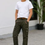 Pant cargo olive green