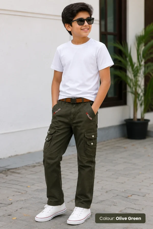 Pant cargo olive green