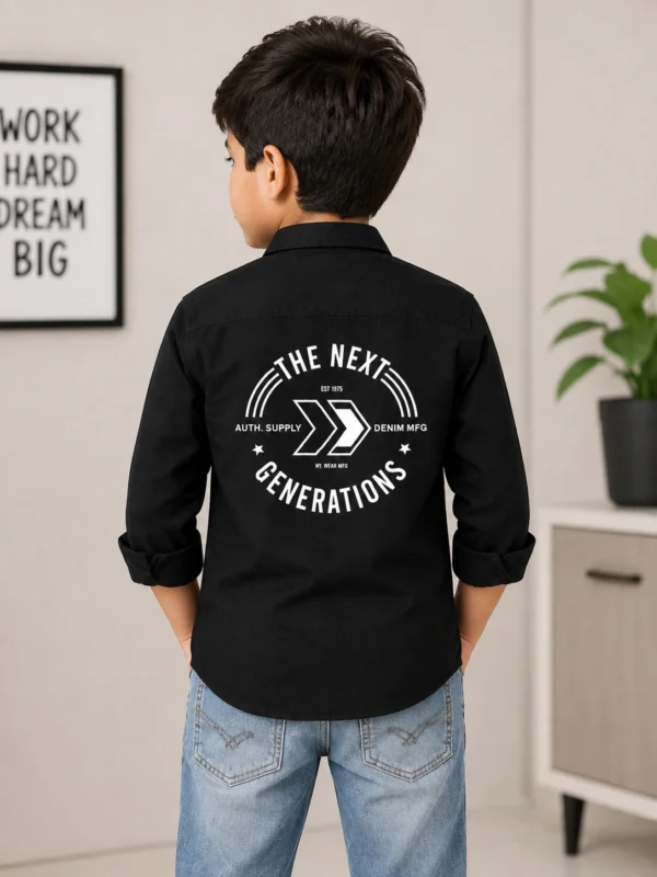 black shirt back graphic design