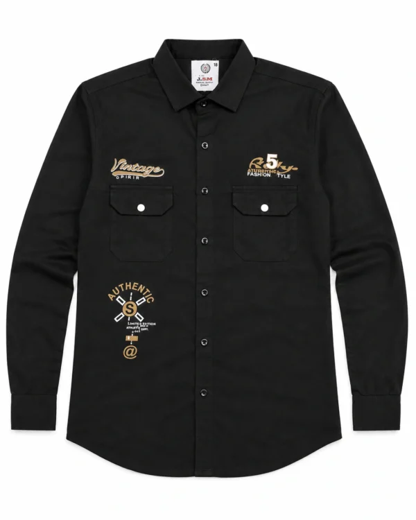 black shirt front
