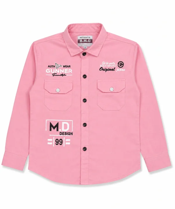 pink shirt front