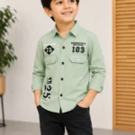 shirt image with boy green