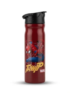 Marvel Spider-Man Stainless Steel Water Bottle, Leakproof Sports Sipper Bottle with Flip Top Lid, BPA-Free